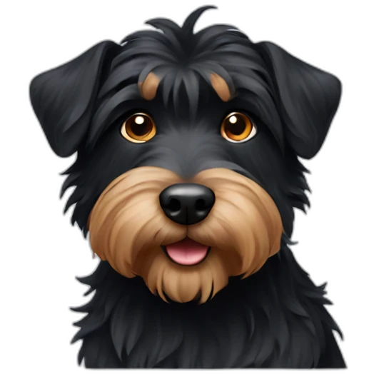 all black long haired terrier emoji