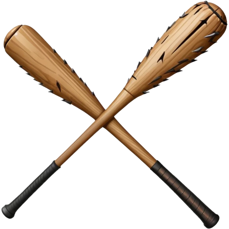 baseball bat with nails poking out from the bat from stranger things emoji