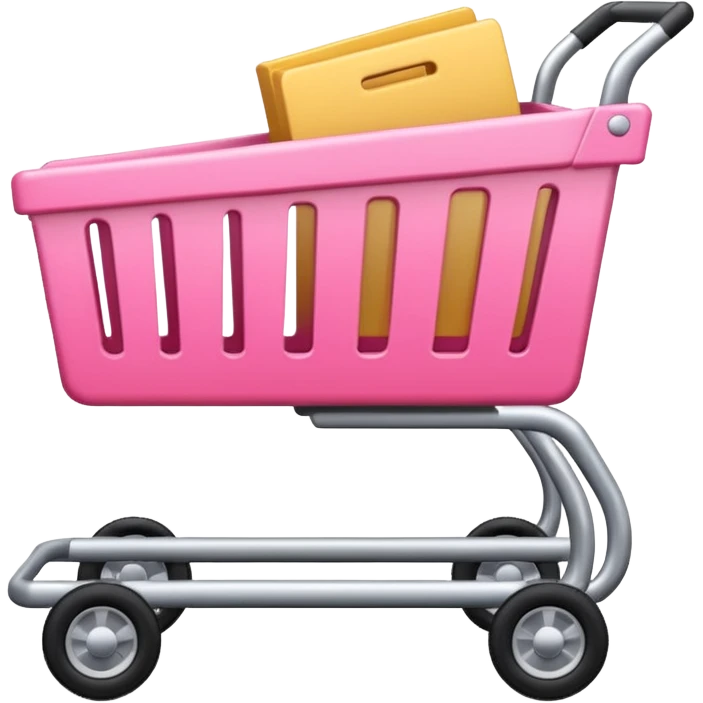 Carrito de compras rosado emoji