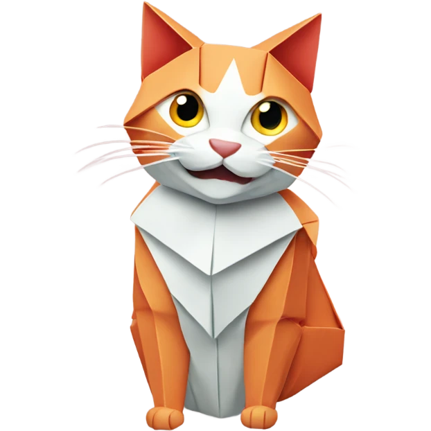 cat smiling origami saumon emoji