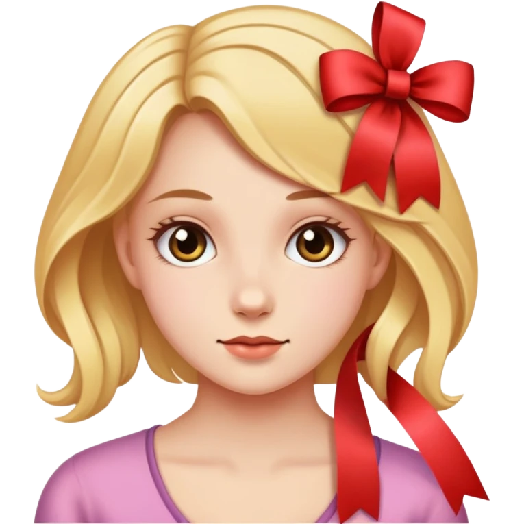 Kurdeleli kız emoji