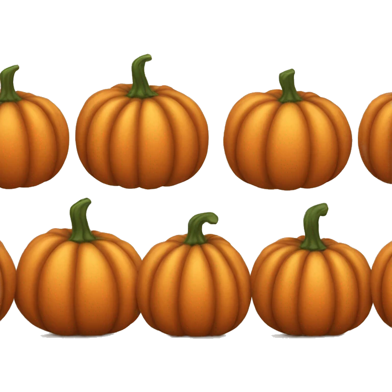 row of orange pumpkins  emoji