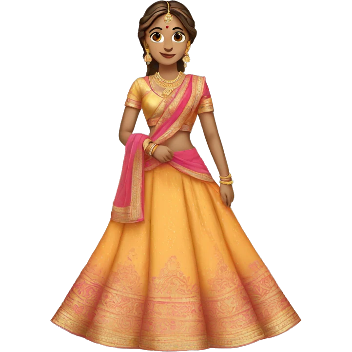 Girl with lehenga emoji