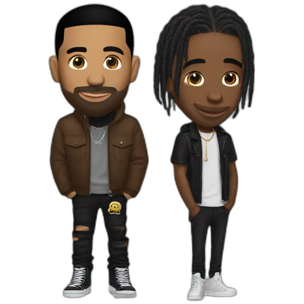 Drake and travis Scott  emoji