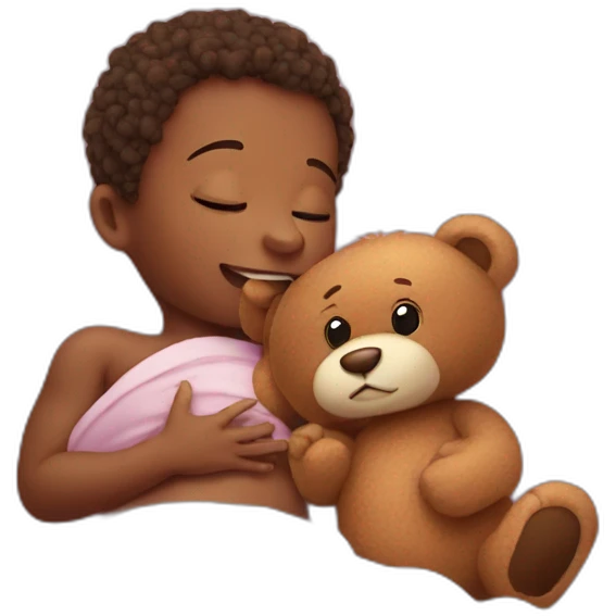 The newborn with teddy bear emoji