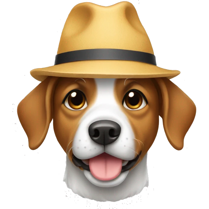 Dog in a hat emoji