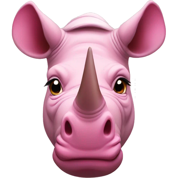Pink rhino emoji