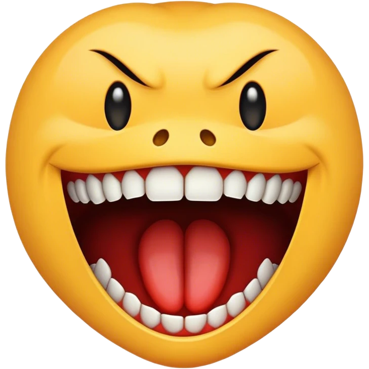 cute mouth with fangs emoji