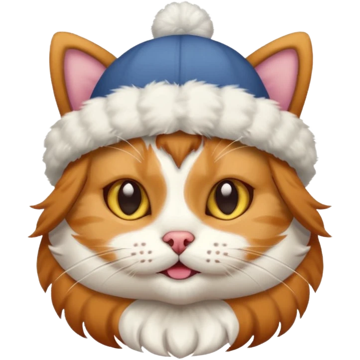 Cat with a dog hat emoji