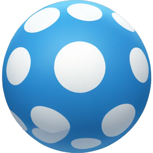 blue sphere with white in middle emoji
