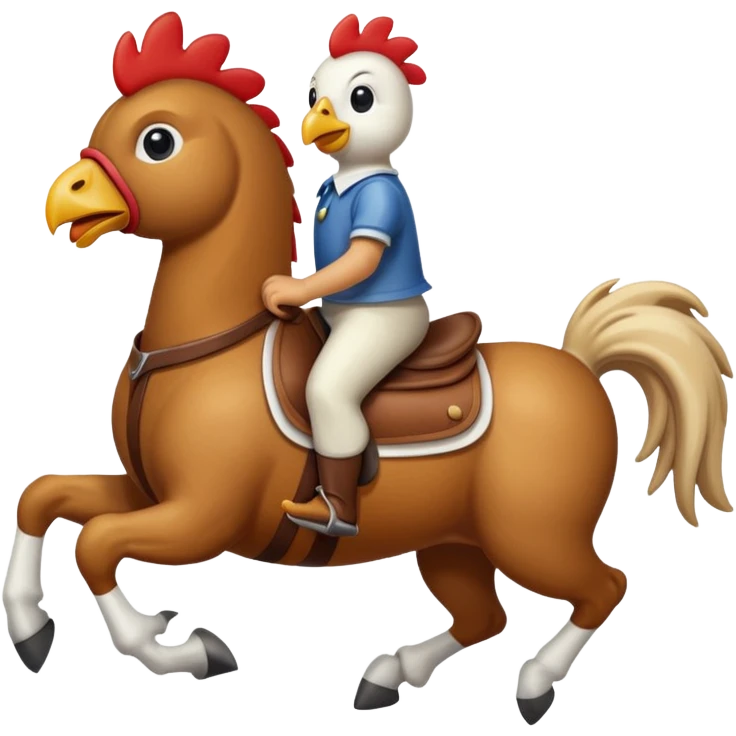 Chicken jockey emoji