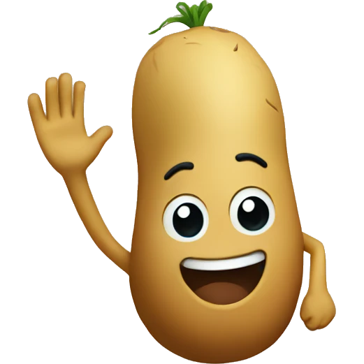Waving potato  emoji