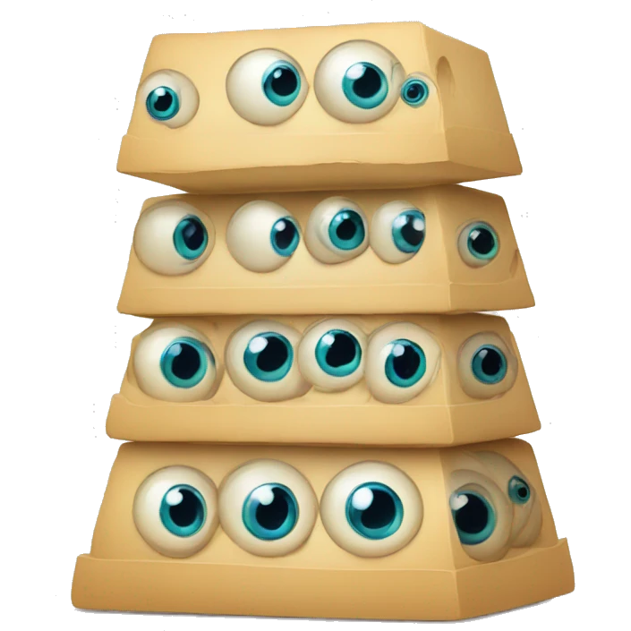 Stacked pyramid of eyeballs  emoji