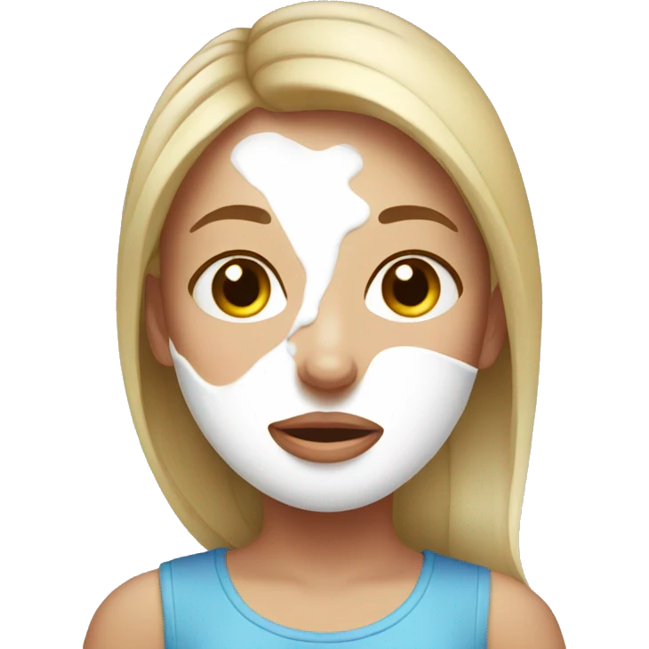 Girl with milk on face emoji