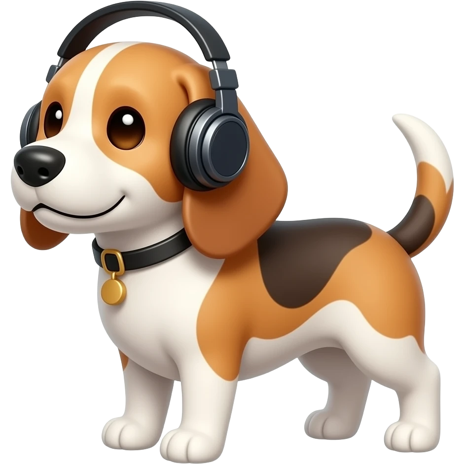 노래듣는 강아지 emoji