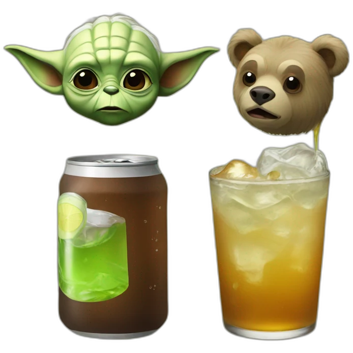 yoda drink a bear emoji
