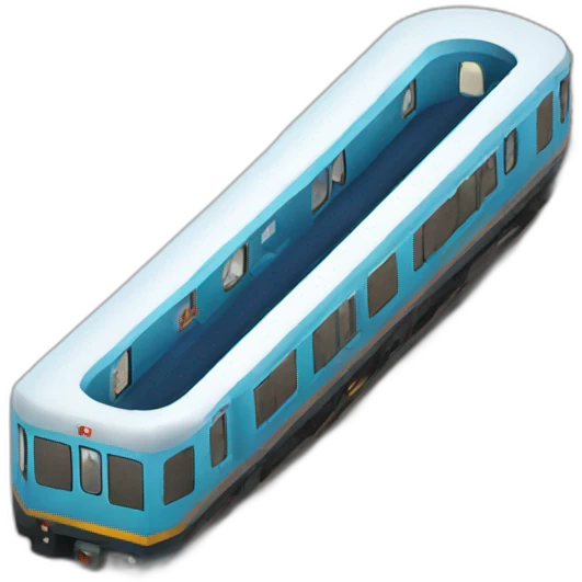 isometric tube train emoji