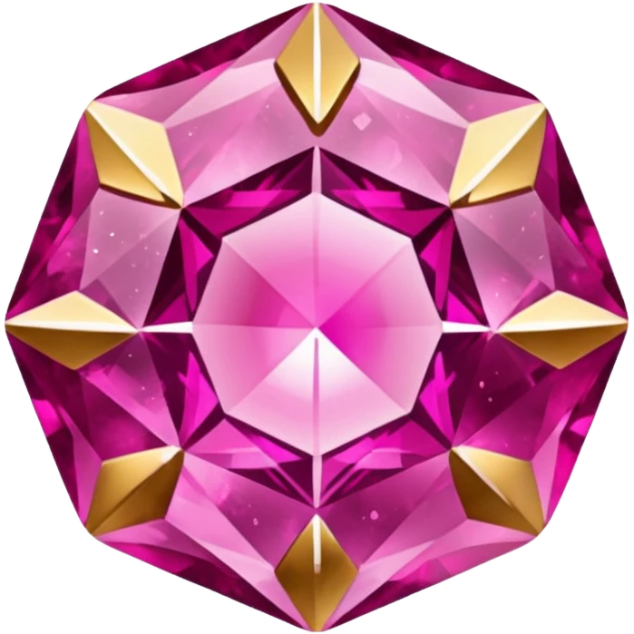 pink with goldtones gemstone emoji
