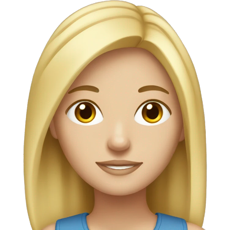 a blonde white girl working emoji