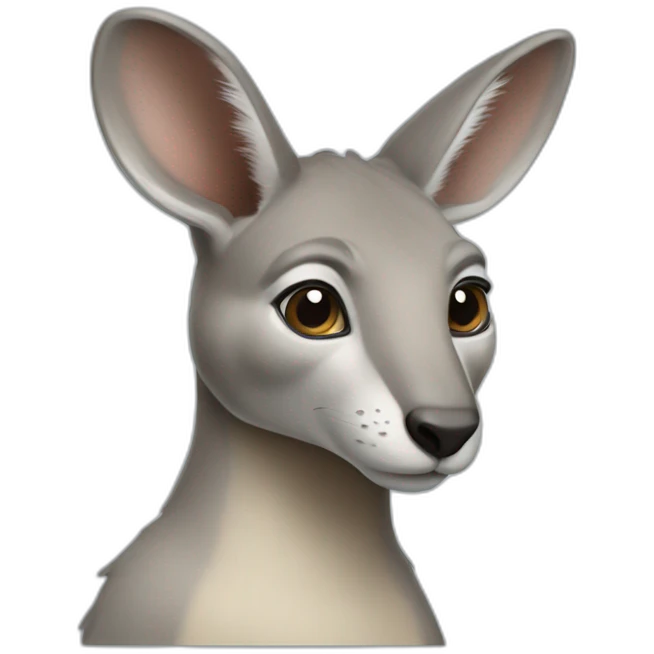 Kangourou bleu emoji