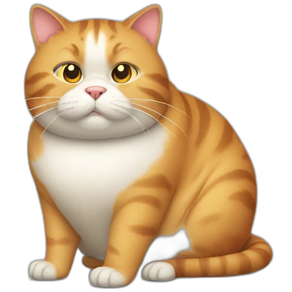 fat cat with mouse  emoji