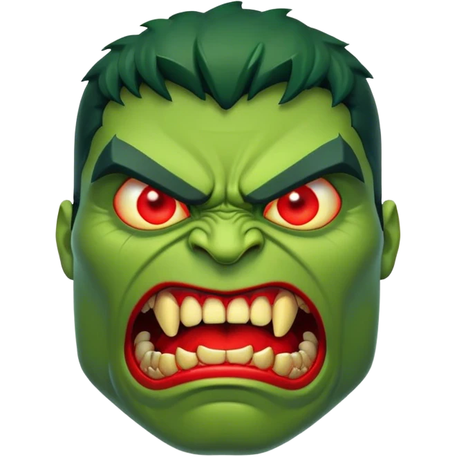 Hulk vampires face emoji