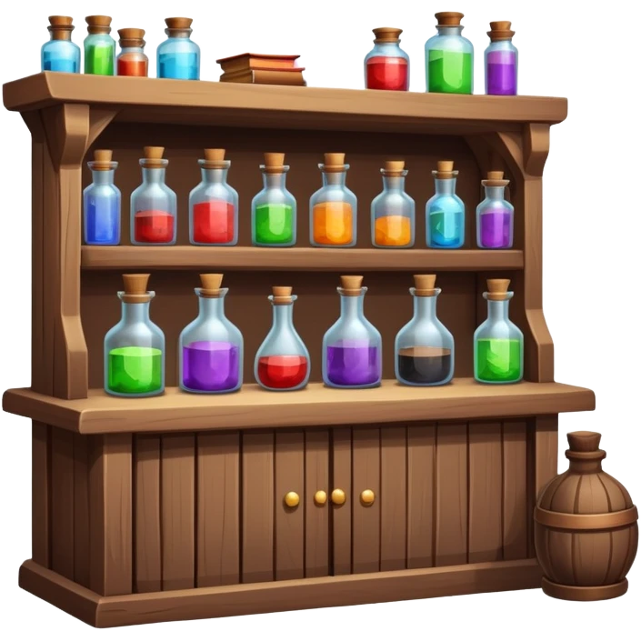 Minimalist wizard shop with simple design emoji