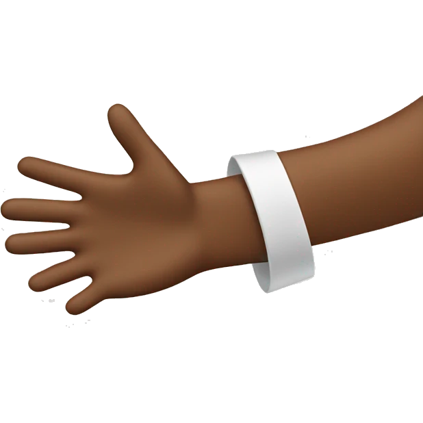 Brown hand giving white hand a high five emoji