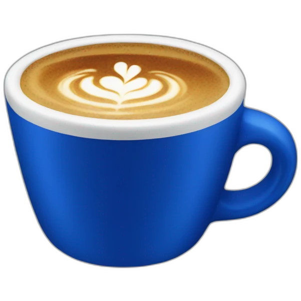Coffee cup royal blue emoji