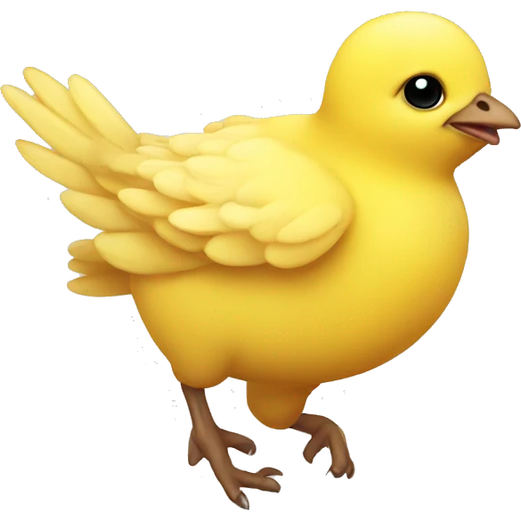 yellow baby bird chick running emoji