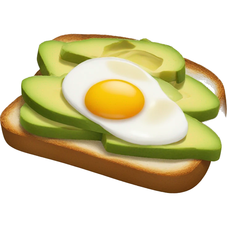Avocado toast and eggs emoji