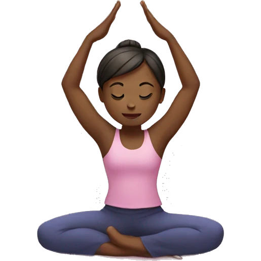 A girl doing yoga emoji