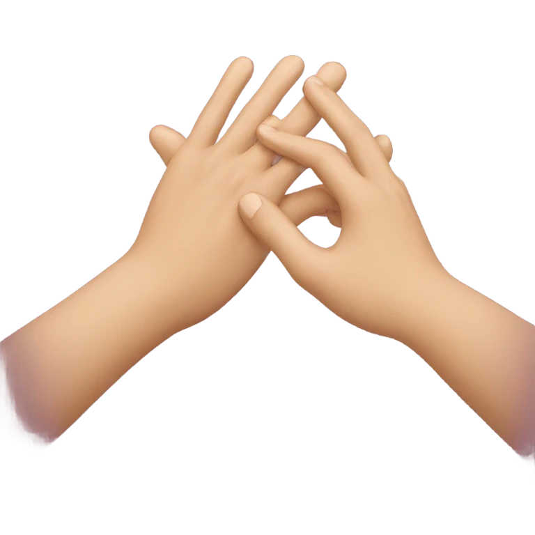 Two hands about to touch  emoji