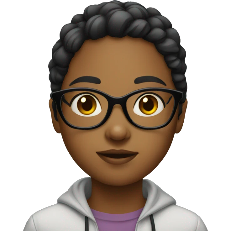 Girl with glasses  emoji