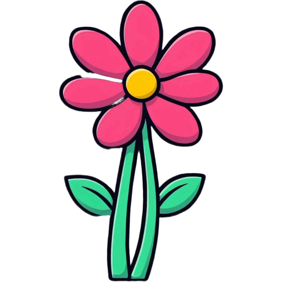 a vibrant, colorful flower emoji
