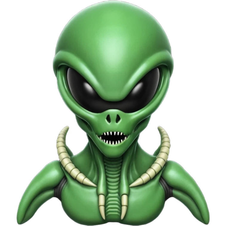 green xenomorph from movie alien emoji