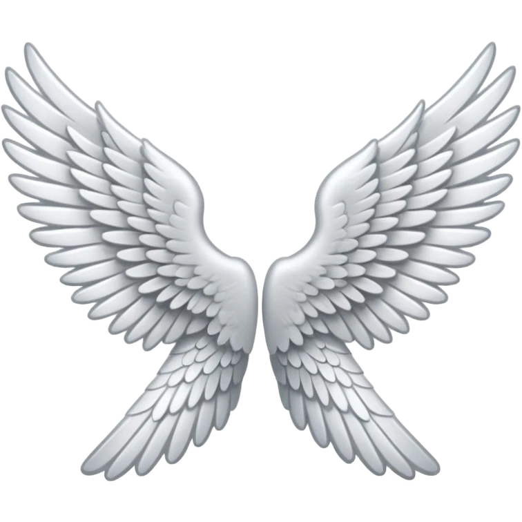white angel wing with laces emoji