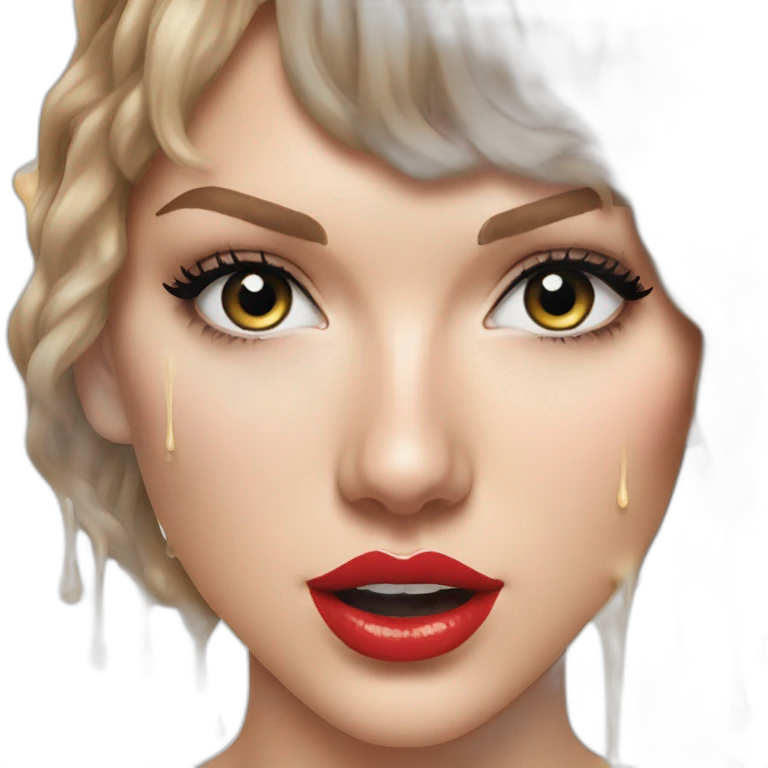 taylor-swift-selfie-milk-on-face-dripping emoji