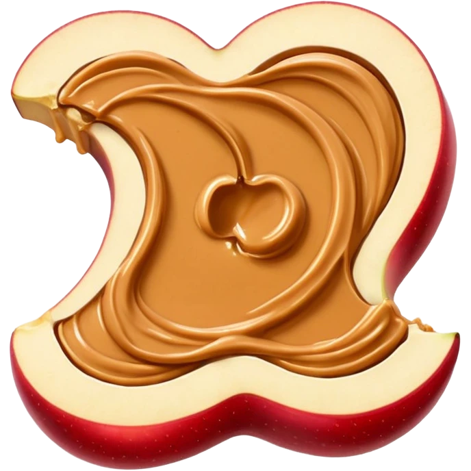 apple slices with peanutbutter emoji