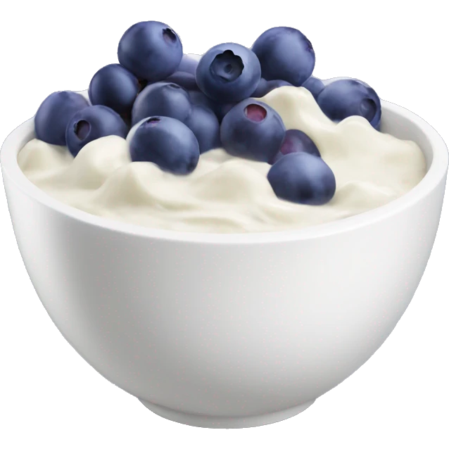 yoghurt bowl with grapes and blueberries emoji