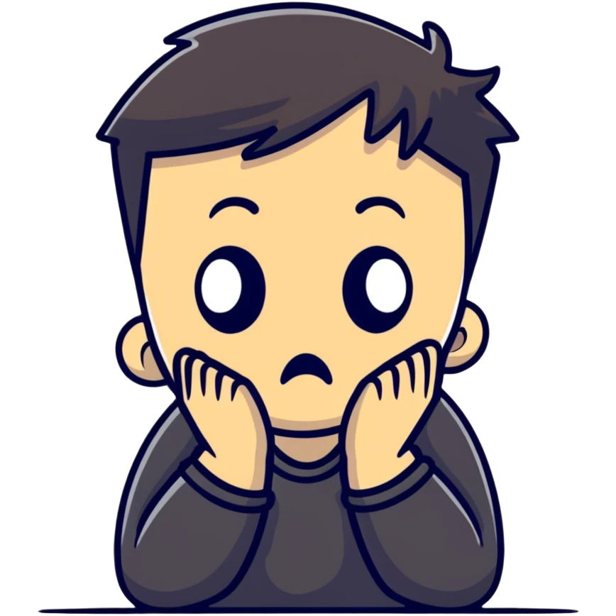 anxious man desperately begging and pleading expression saying please don't leave me emoji