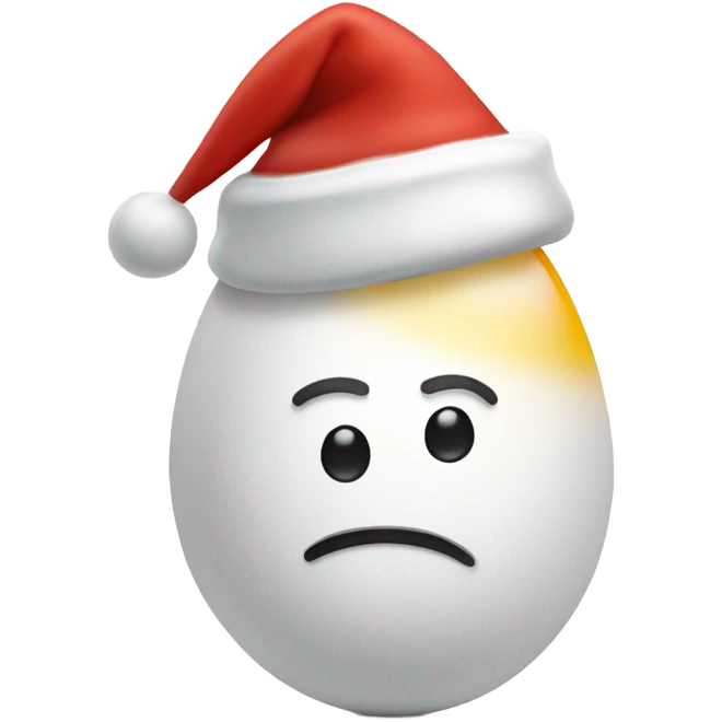 Egg in Santa’s hat emoji