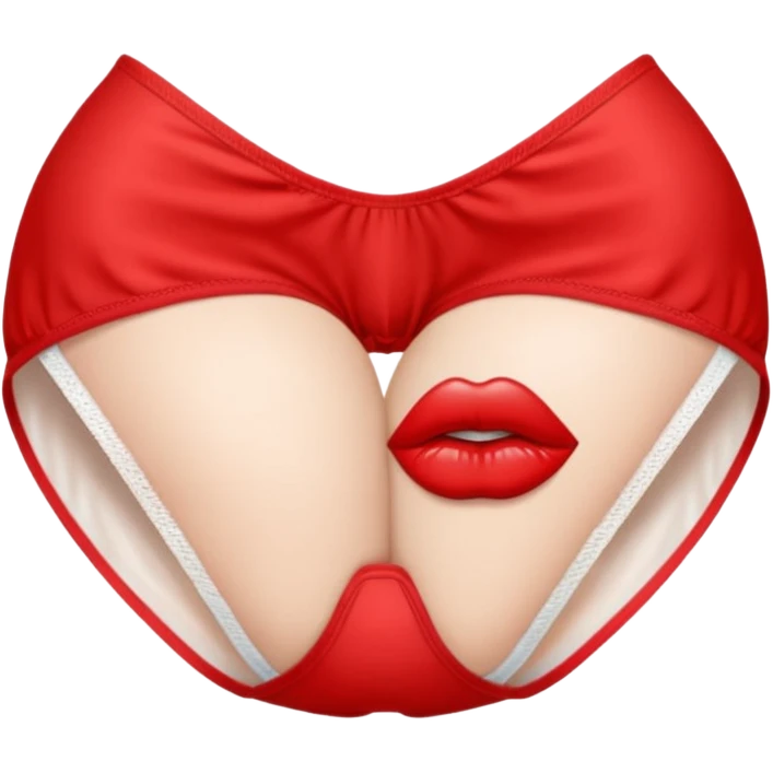 lips kissing underwear emoji