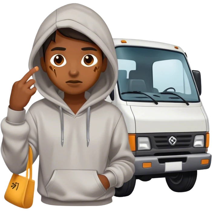 vandalizing a truck emoji