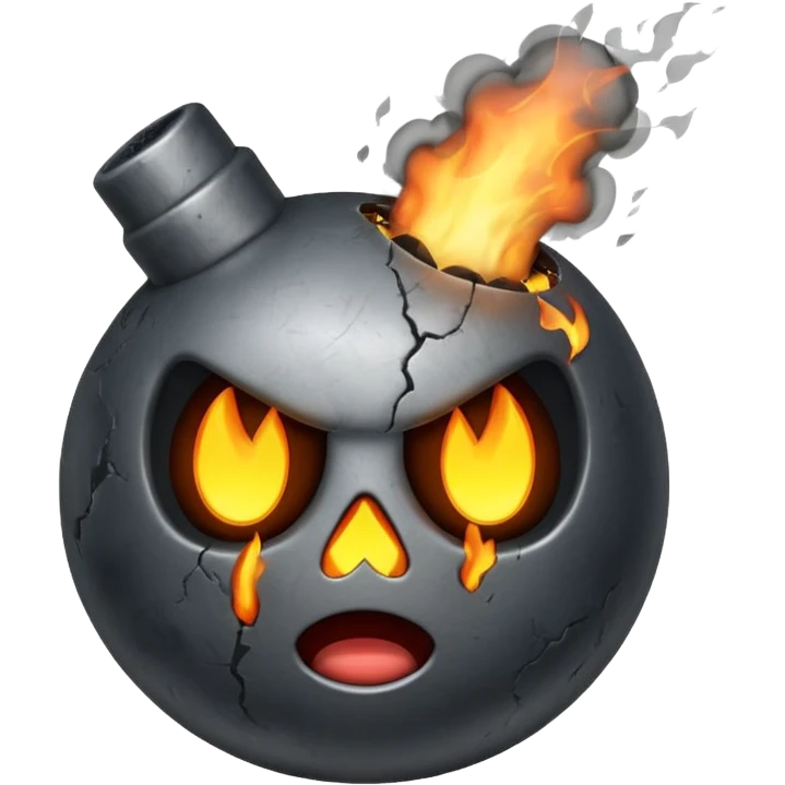 Bomb face emoji