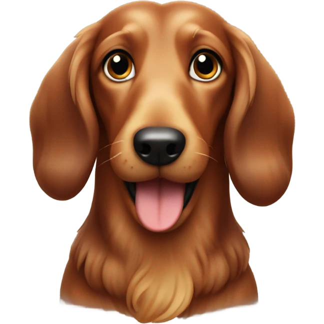 Long hair sausage dog emoji