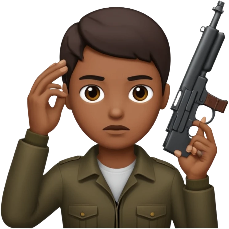 gun pointed at head emoji