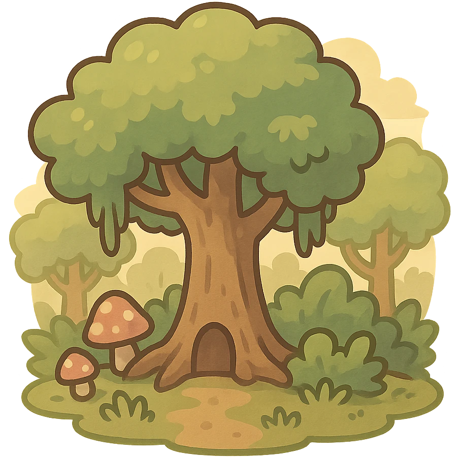 一个森林深处的场景 emoji