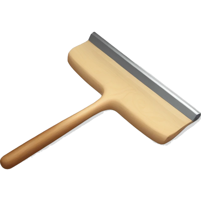 squeegee with long wooden handle emoji