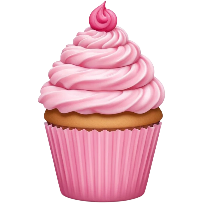 Cupcake with pink icing emoji